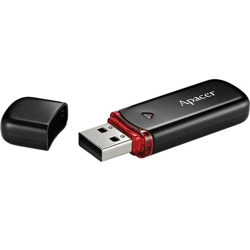 Флеш накопитель USB 2.0 64Gb Apacer AH333 (AP64GAH333B-1, black)