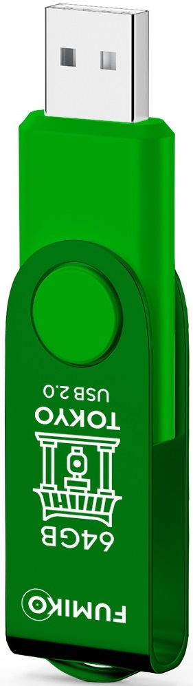 Флеш накопитель USB 2.0 64Gb FUMIKO TOKYO (FTO-20, 30MB/s, green)