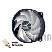 Вентилятор Titan TFD-9525H12ZP/KU(RB) (90x90x25mm (посадочное место 80mm), Z-axis, 900-2600rpm, 10-27dBa, Anti-vibration, 4pin, PWM, white-blue) RTL