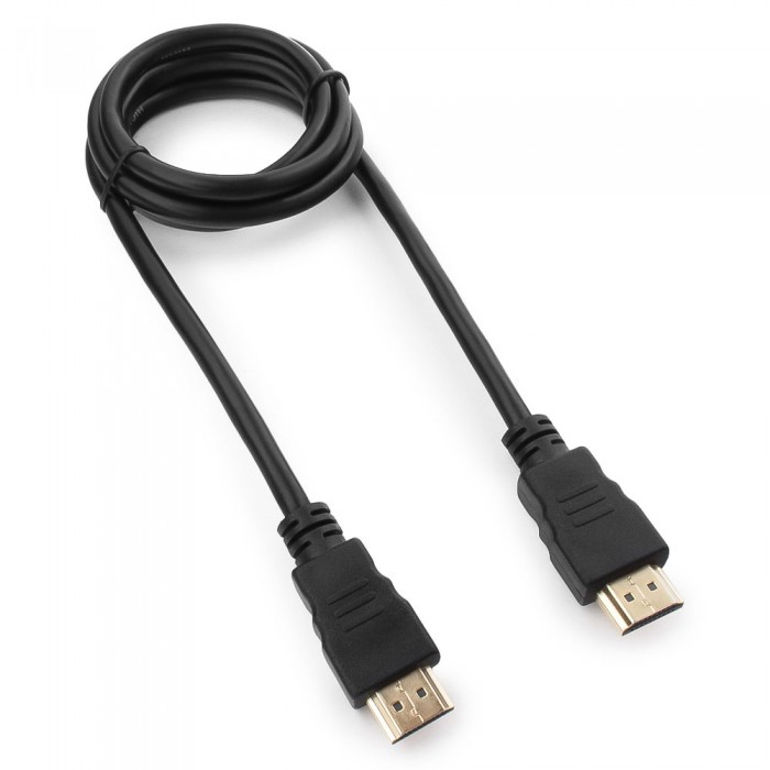 Кабель HDMI (m) - HDMI (m) 1.0m (GCC-HDMI-1M, 4K, ver.2.0, с позолоченными контактами, пакет, black) Гарнизон