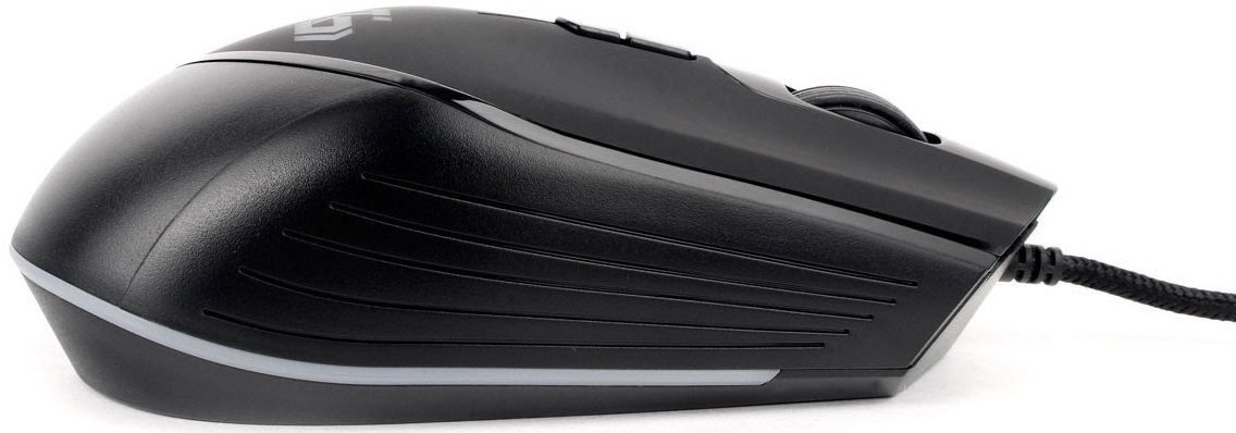 Мышь Gembird MG-570 (USB, optical, 3200dpi, RGB подсветка, игровая, 1.8m, soft-touch, black)