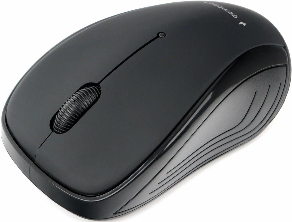 Мышь беспроводная Gembird MUSW-280 (optical, 1000dpi, 2xAAA, soft-touch, black)