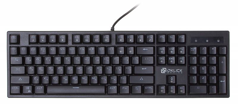 Клавиатура Oklick 940G VORTEX (USB, механическая, регулируемая подсветка, игровая, black)