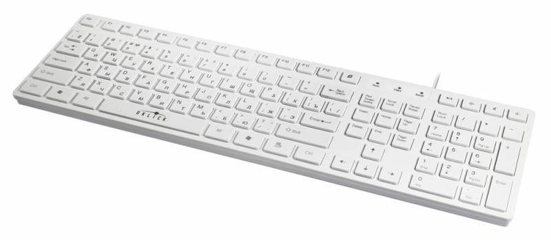 Клавиатура Oklick 556S (USB, защитная плёнка, white)
