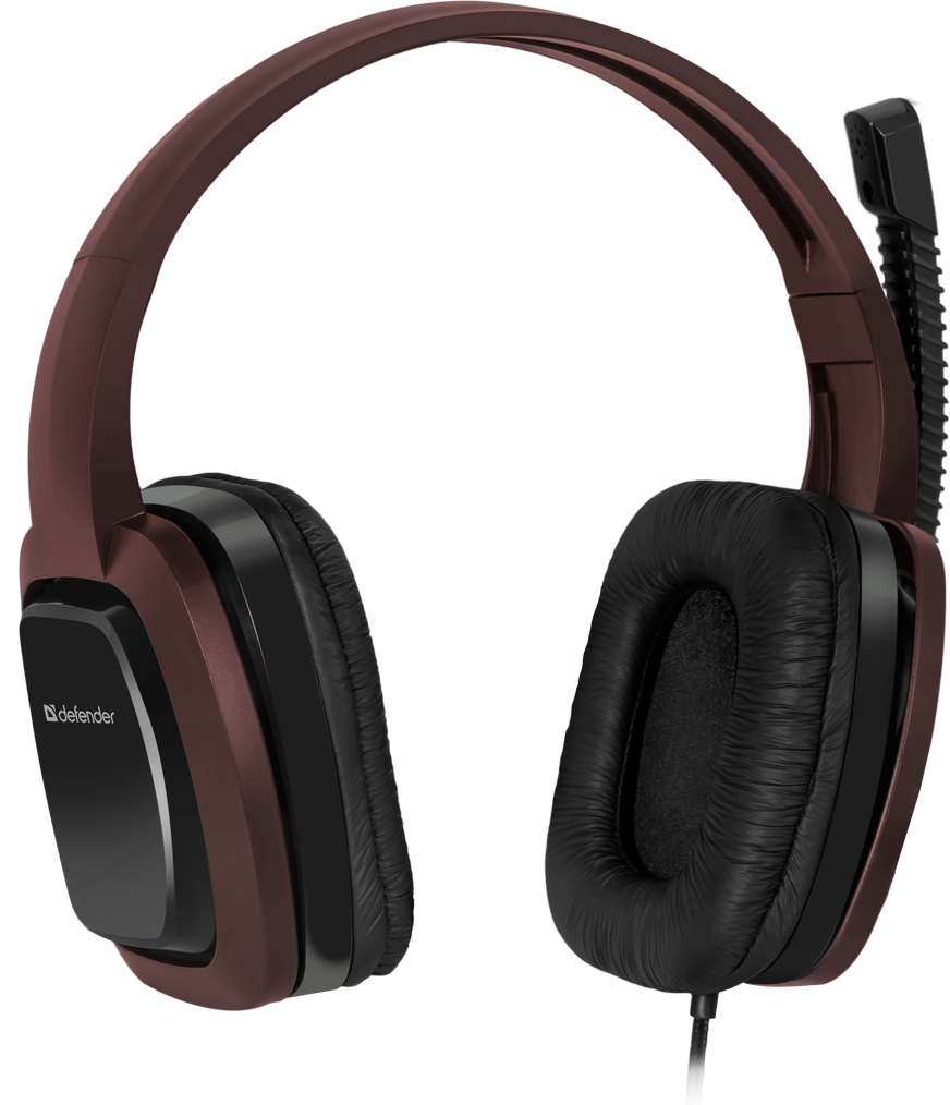 Наушники Defender Warhead G-250 (полноразмерные закрытые, c микрофоном, игровые, 2.5m, black-brown)