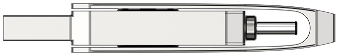 Флеш накопитель USB 3.0 128Gb Netac U782C (NT03U782C-128G-30PN, OTG, Type-C, silver)