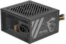 Блок питания MSI MAG 500W (A500N-H, 120mm, 20+4+4+4+4+4pin, PCI-E 6+2pin, 3*SATA, 2*HDD, 1xFDD) RTL
