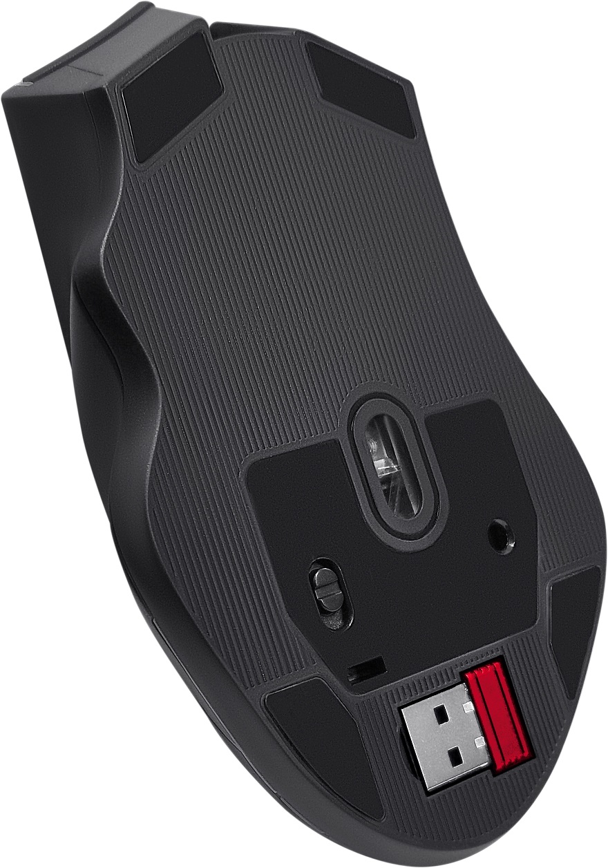 Мышь беспроводная Defender Kronos GM-695 (optical, 1600dpi, аккумулятор 400mAh, игровая, подсветка, soft-touch, black)