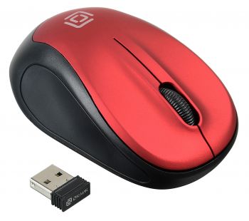 Мышь беспроводная Oklick 665MW (optical, 1000dpi, AA, black-red)