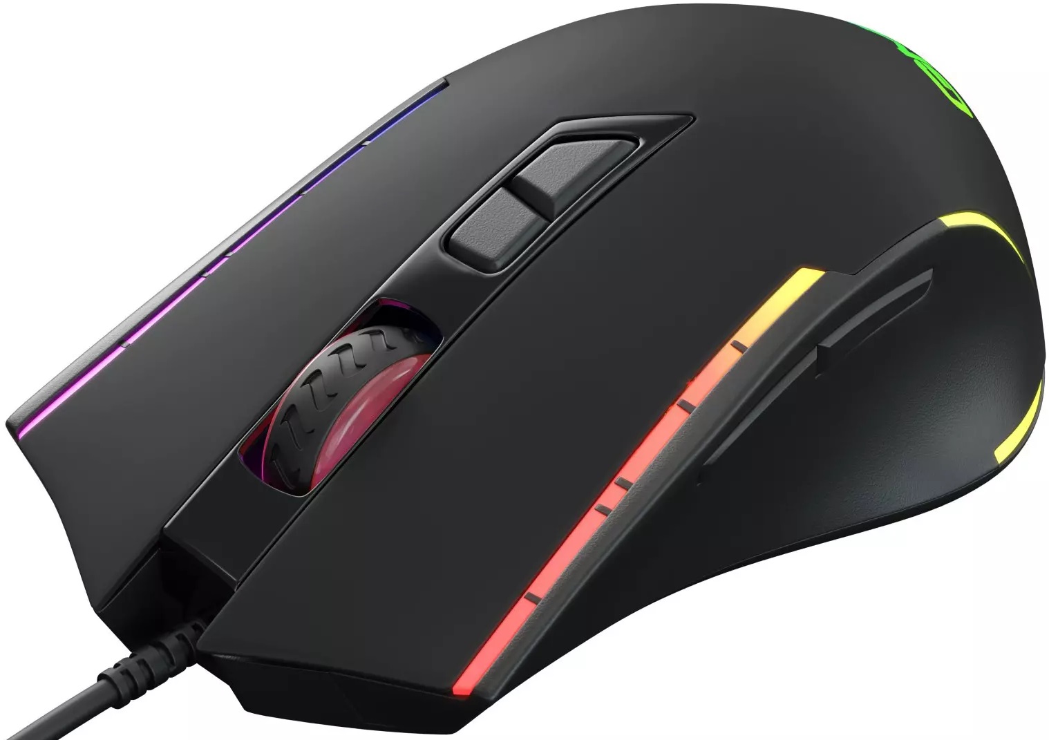 Мышь Oklick GMNG 950GM (USB, optical, 7200dpi, игровая, RGB подсветка, программируемая, soft-touch, 1.5m, black)