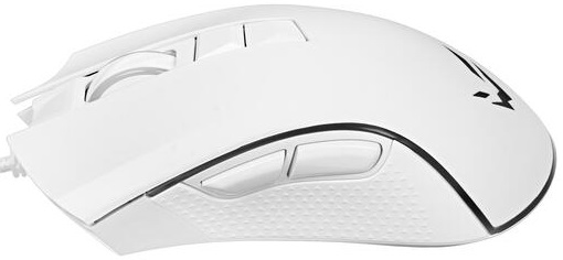 Мышь ARDOR GAMING Fury (USB, optical, 12400dpi, аккумулятор, игровая, RGB подсветка, программируемая, soft-touch, 1.8m, white)