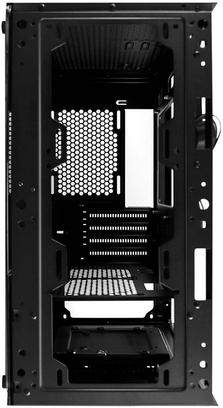 Корпус 1STPLAYER TRILOBITE T3 (T3-BK-4F1, без БП, mATX, USB3.0, black)