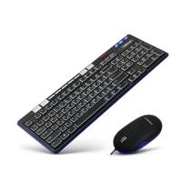 Набор клавиатура и мышь CMMK-850 (black-blue)