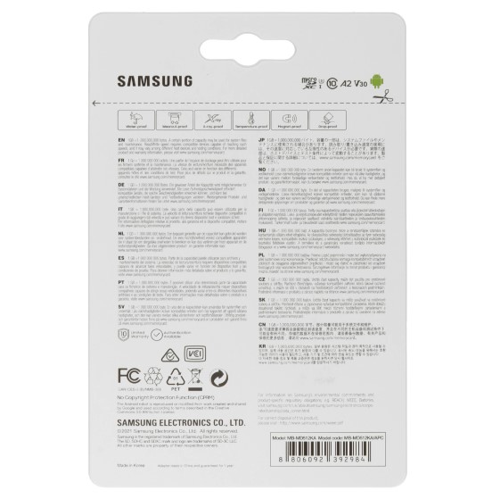 Карта памяти SDXCmicro Card 512Gb Samsung PRO+ (MB-MD512KA/APC, Class 10, UHS-I U3, 100/90MB/s, адаптер SD)