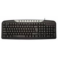 Клавиатура Oklick 370M (USB, мультимедийная, black-silver)