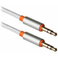 Кабель аудио 3.5mm Jack (m) - 3.5mm Jack (m) 1.2m (JACK01-03, white) Defender