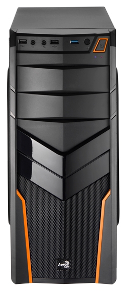 Корпус AeroCool "V2X" (без БП, ATX, USB 3.0, black-orange)
