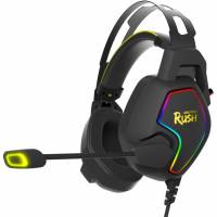 Наушники Smartbuy Rush Ambition SBHG-6100 (полноразмерные закрытые, с микрофоном, регулятор, игровые, RGB подсветка, 2.1m, black)