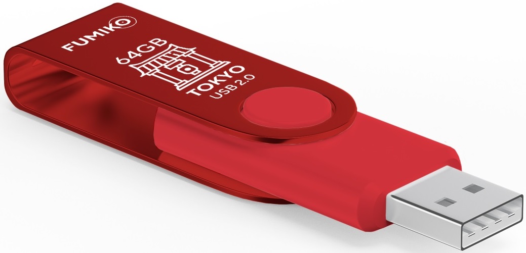 Флеш накопитель USB 2.0 64Gb FUMIKO TOKYO (FTO-15, 30MB/s, red)