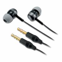 Наушники Genius HS-205 (затычки, микрофон в регуляторе (отдельный 3.5 jack для мобильных устройств), 1.2m, black-silver)