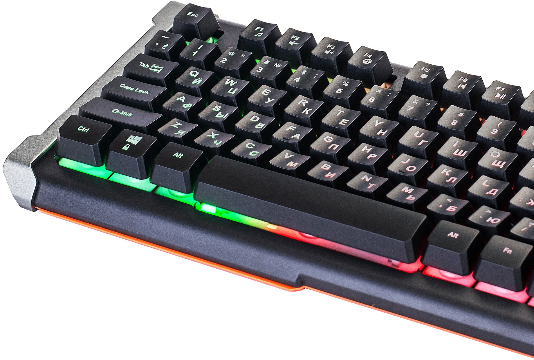 Клавиатура Oklick 717G BLACK DEATH (USB, игровая, регулируемая подсветка, мультимедийная, black)