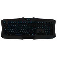 Клавиатура Oklick 720G (USB, gaming keyboard, подсветка клавиш голубая, black)