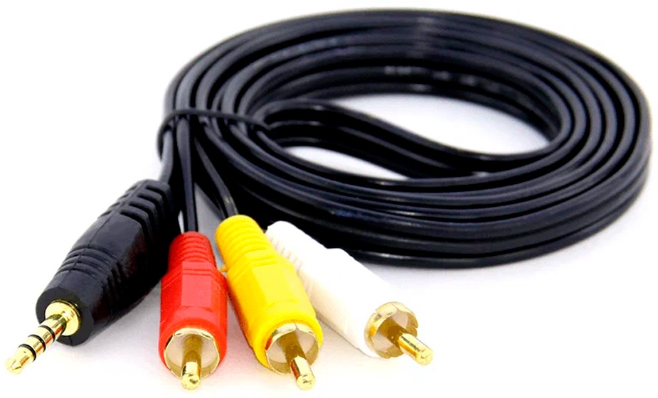 Кабель аудио Jack 3.5 --> 3 RCA, 1.0m (FMA05-01, black) FUMIKO