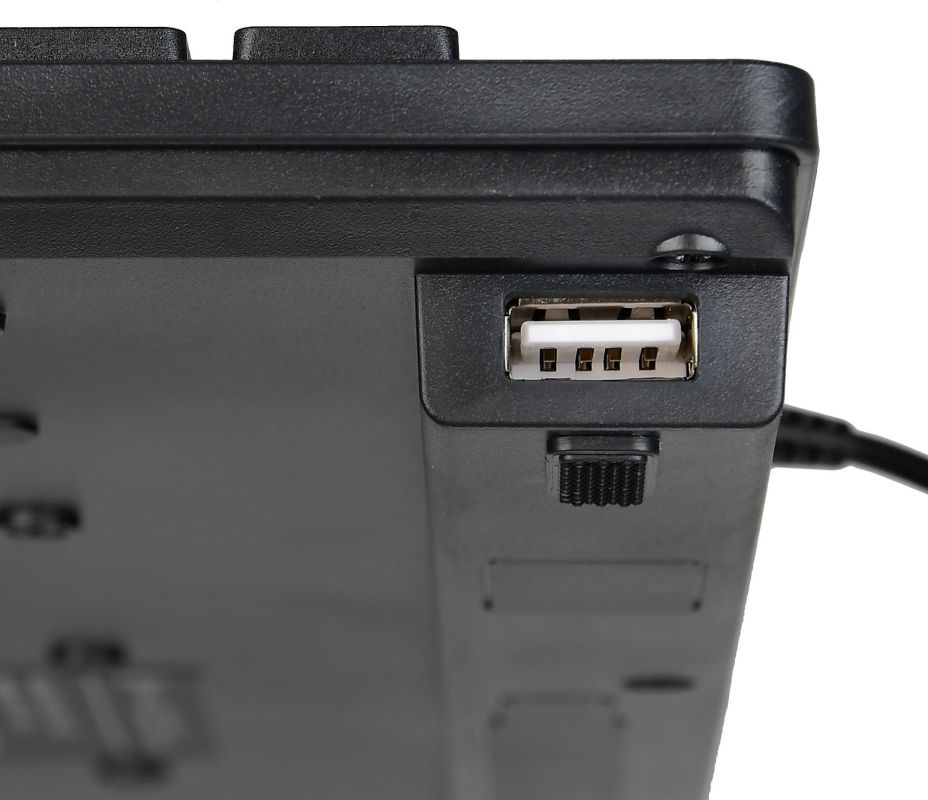 Клавиатура Oklick 520M2U (USB, мультимедийная, 2xUSB порта, black)