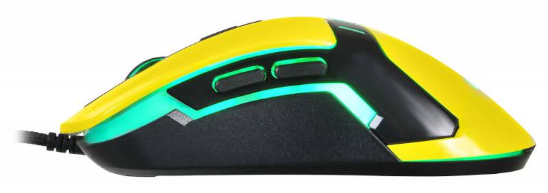 Мышь Oklick SNAKE 865G (USB, optical, 2400dpi, игровая, black-yellow)