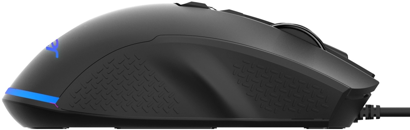Мышь Acer OMW180 (USB, optical, 6400dpi, игровая, RGB подсветка, 1.8m, soft-touch, black)