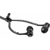 Наушники Defender ZigZag (затычки, 1,1м, микрофон, Black)