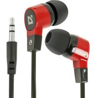 Наушники Defender Basic 619 (затычки, без микрофона, 1.1m, black-red)