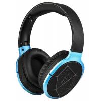 Гарнитура QUMO Excellence BT 0031 (накладная закрытая, беспроводная, Bluetooth 4.2, с микрофоном, до 9 часов работы от батареи, игровая, подсветка, black-blue)
