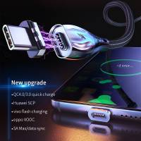 Кабель USB 3.0 Am - Type-C 1.5m (EXCCXT-LDA01, 5A, быстрая зарядка, нейлоновая оплётка, магнитный, black) Essager