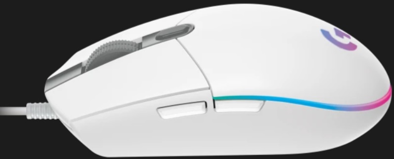 Мышь Logitech G102 (910-005809) (USB, optical, 8000dpi, игровая, RGB подсветка, программируемая, white)