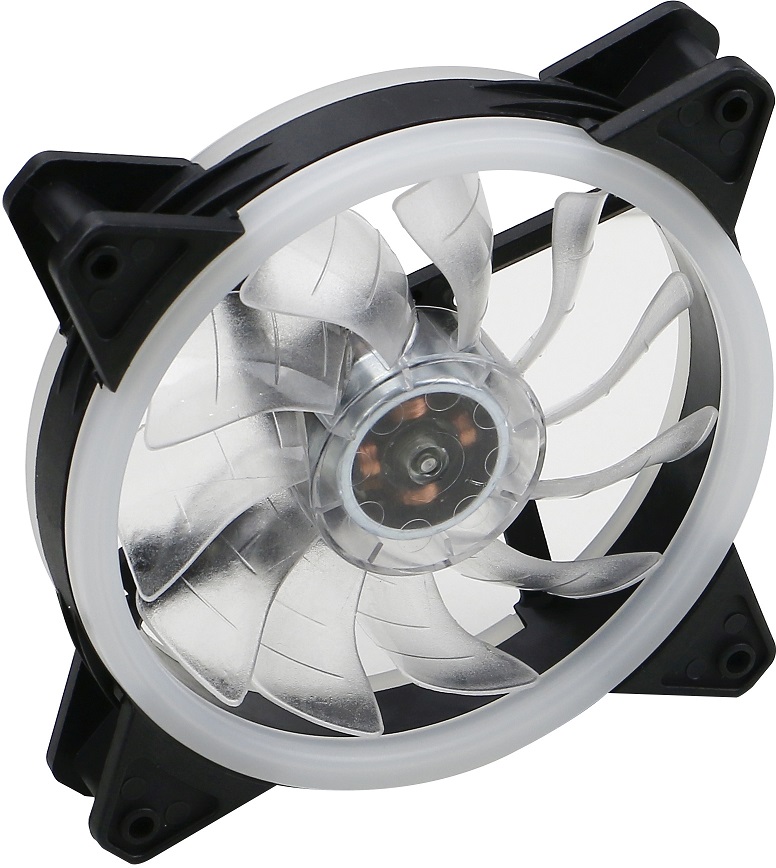 Вентилятор Digma DFAN-FRGB3 (120x120x25mm, Hydro, 1200rpm, 23dBa, 3+4pin, RGB fixed LED, black) RTL