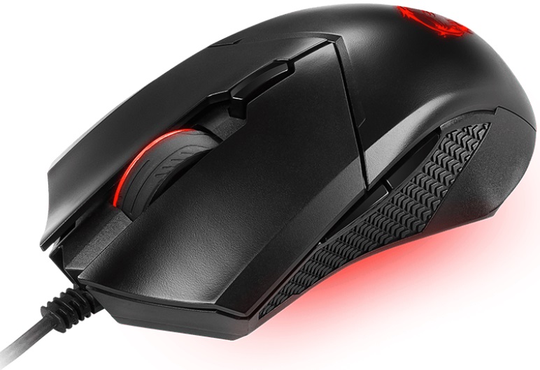 Мышь MSI CLUTCH GM08 (USB, optical, 3200dpi, игровая, soft-touch, 1.8m, black)