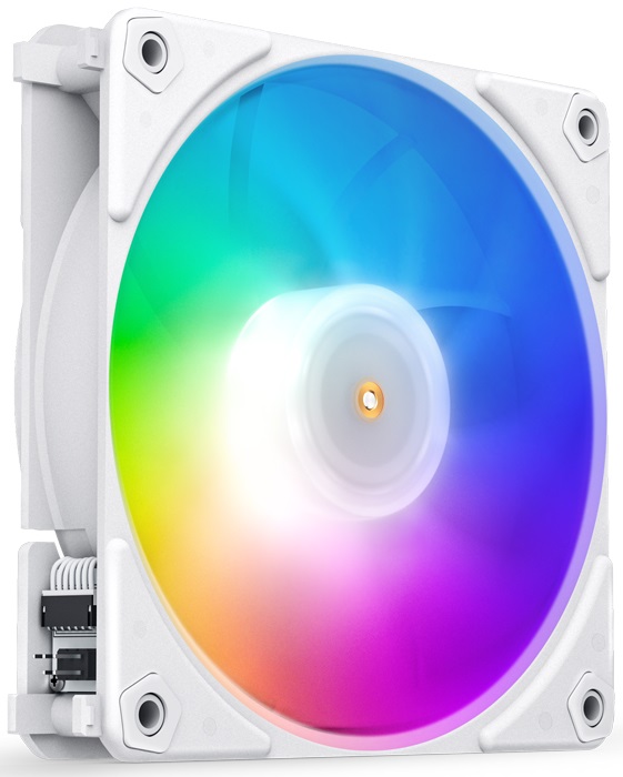 Вентилятор JONSBO Magic Fan ZF-120W (120x120x25mm, Hydro, 500-1500rpm, 24-29dBa, 4pin, PWM, ARGB, white, 2 штуки) RTL