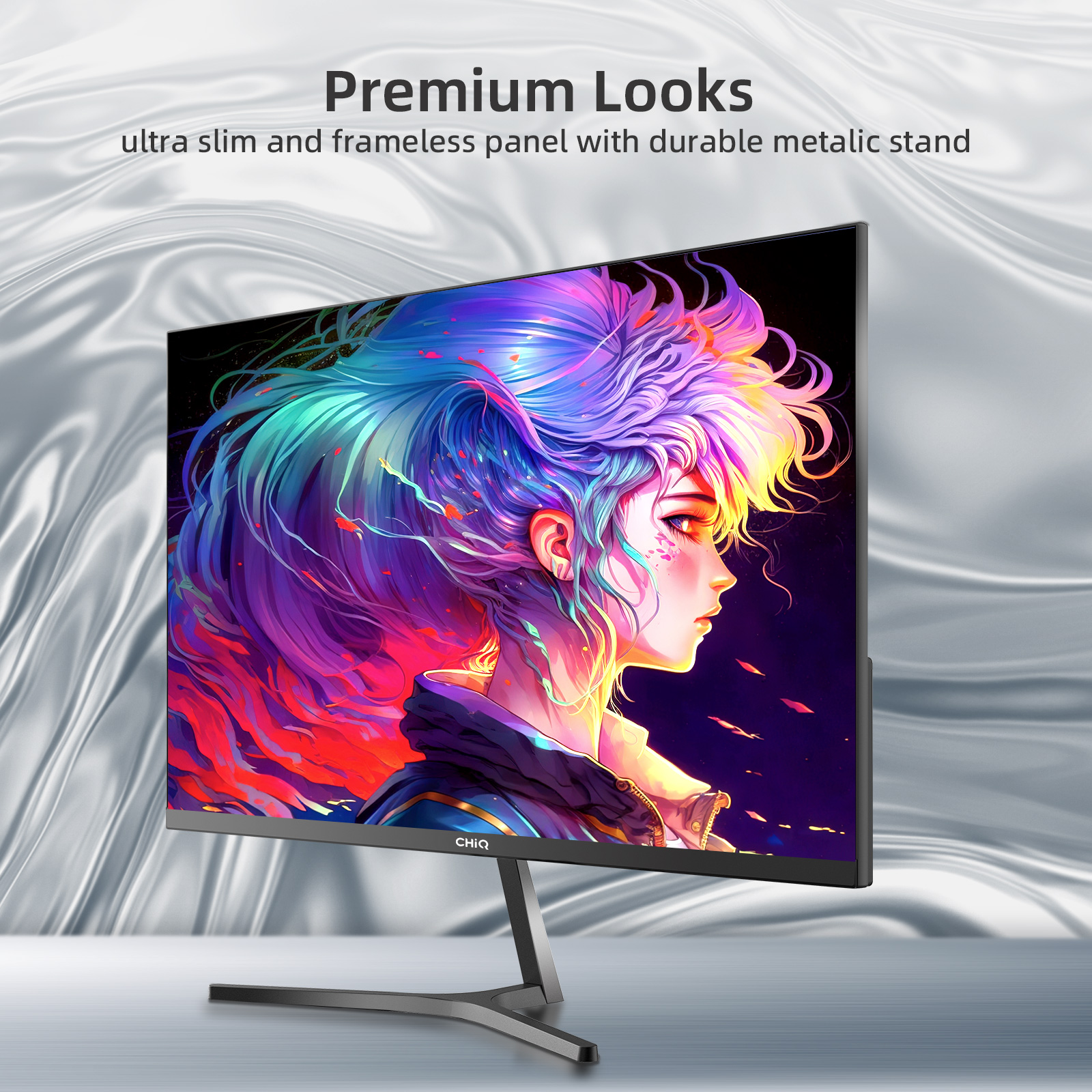 Монитор CHiQ 23.8" LMN24F650-R black (1920x1080, 100Hz, 1 000:1, 178°/178°, 6ms, 250cd/m2, IPS, HDMI, DP, выход на наушники)