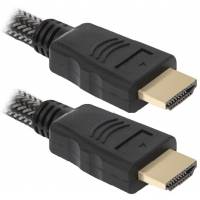 Кабель HDMI (m) - HDMI (m) 1.0m (HDMI-03PRO, ver.1.4, медь, с позолоченными контактами, 2 ферритовых фильтра, экранированный, блистер, black) Defender