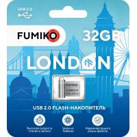 Флеш накопитель USB 2.0 32Gb FUMIKO LONDON (FLO-04, silver)