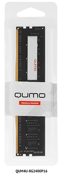 Память DDR4 8Gb PC21300, 2666MHz, QUMO (QUM4U-8G2666P19)