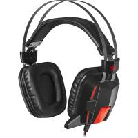 Наушники Redragon LAGOPASMUTUS 2 (полноразмерные закрытые, c микрофоном, для мобильных устройств, адаптер для пк, игровые, 2m, black-red)