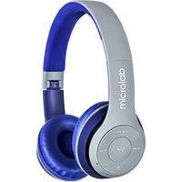Наушники Microlab T970BT (накладные закрытые, беспроводные, Bluetooth 4.2, с микрофоном, до 10м., до 5 часов работы от батареи, microSD, FM, gray-blue)