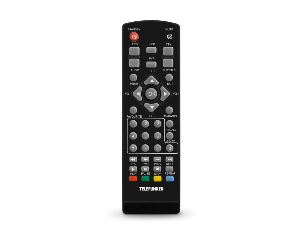 Тюнер для цифрового ТВ внешний / Медиа-проигрыватель Telefunken TF-DVBT208 (1080p, DVB-T/T2, HDMI, AVI, MKV, MP4, MP3, JPEG, Time Shift, запись на внешний носитель USB, black)