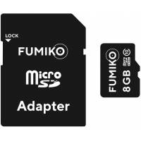 Карта памяти SDmicro Card 8Gb FUMIKO (FSD-03, Class 10, до 30MB/s, адаптер SD)
