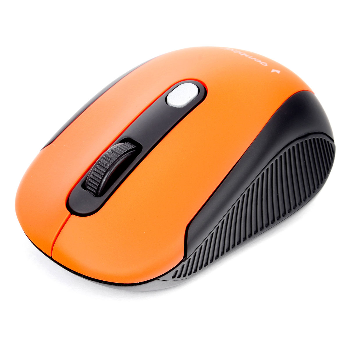 Мышь беспроводная Gembird MUSW-420-3 (optical, 1600dpi, 2xAAA, soft-touch, black-orange)