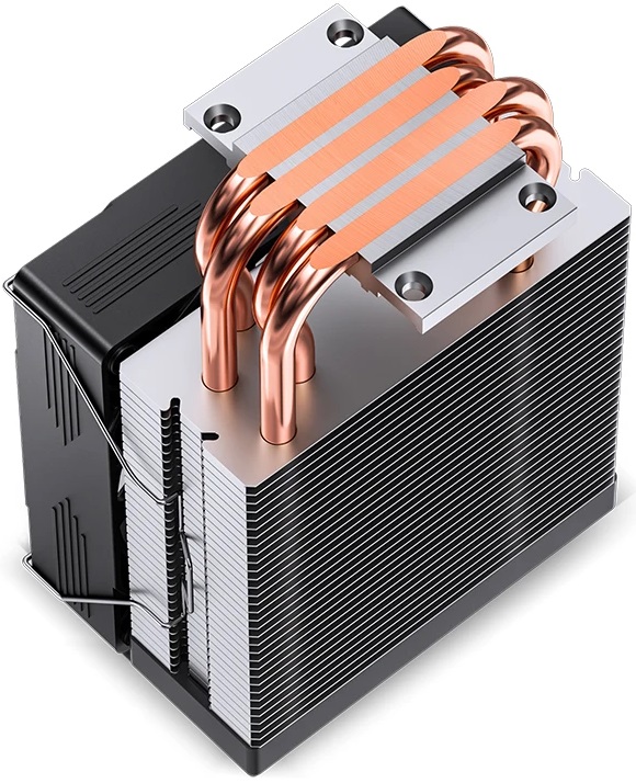 Вентилятор JONSBO CR-1300 EVO Color (1150/1151/1155/1156/1200/1700/AM4/AM5, 90mm, Al, 800-2000rpm, <28dBa, 4 тепловые трубки, DTH, 4pin, PWM, 125W, rainbow LED, black) RTL
