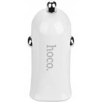 Зарядное устройство от прикуривателя hoco Z12 Elite (12/24V - USB, 2*USB, 2.4А, white)