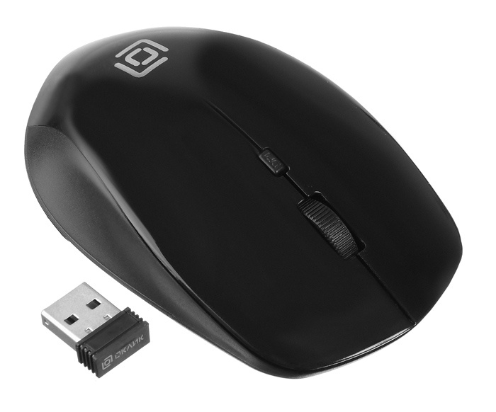 Мышь беспроводная Oklick 565MW (optical, 1600dpi, AA, glossy-black)